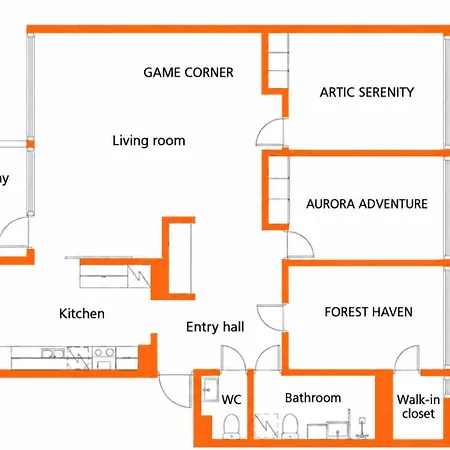 Lapland-themed 3 Bedrooms With Game Corner & Free Parking Apartment
